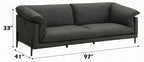 Acme LV04510-11 2 pc Tadi black top grain leather sofa and love seat set with feather down cushions