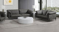 Acme LV04510-11 2 pc Tadi black top grain leather sofa and love seat set with feather down cushions