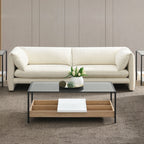 Acme LV04550-51 2 pc Jaeda beige linen fabric modern design sofa and love seat set