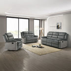 Acme LV04620-21 2 pc Lesley grey corduroy and velvet sofa and love seat set recliner ends