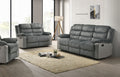 Acme LV04620-21 2 pc Lesley grey corduroy and velvet sofa and love seat set recliner ends