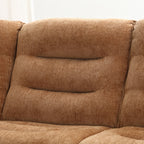 Acme LV04650 6 PC Emmy orange chenille fabric power motion sectional sofa with large seats cup console USB