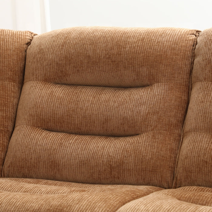 Acme LV04650 6 PC Emmy orange chenille fabric power motion sectional sofa with large seats cup console USB