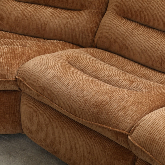 Acme LV04650 6 PC Emmy orange chenille fabric power motion sectional sofa with large seats cup console USB