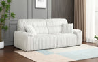Acme LV04660 Jaya mondo grey corduroy power slide out sofa sleeper / chaise with fold out charging stations in arms