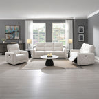 Acme LV04780-81 2 pc Lalisa cream chenille power motion recliner ends sofa and love seat set with USB plugs