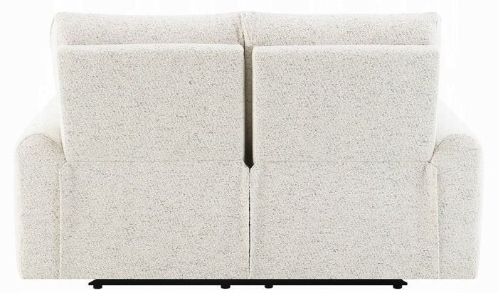 Acme LV04780-81 2 pc Lalisa cream chenille power motion recliner ends sofa and love seat set with USB plugs