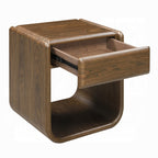 Lanza Dark Walnut Mid-Century Modern End Table with Drawer – LV05334