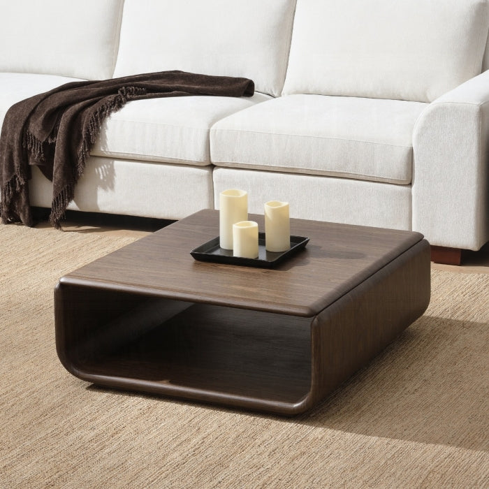 Lanza Dark Walnut Mid-Century Modern Coffee Table – LV05335