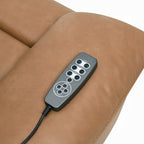 Acme LV05870-71  2 pc Chavis brown faux leather sofa and love seat set power motion recliner ends and power headrests