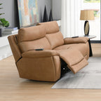 Acme LV05870-71  2 pc Chavis brown faux leather sofa and love seat set power motion recliner ends and power headrests