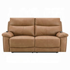 Acme LV05870-71  2 pc Chavis brown faux leather sofa and love seat set power motion recliner ends and power headrests