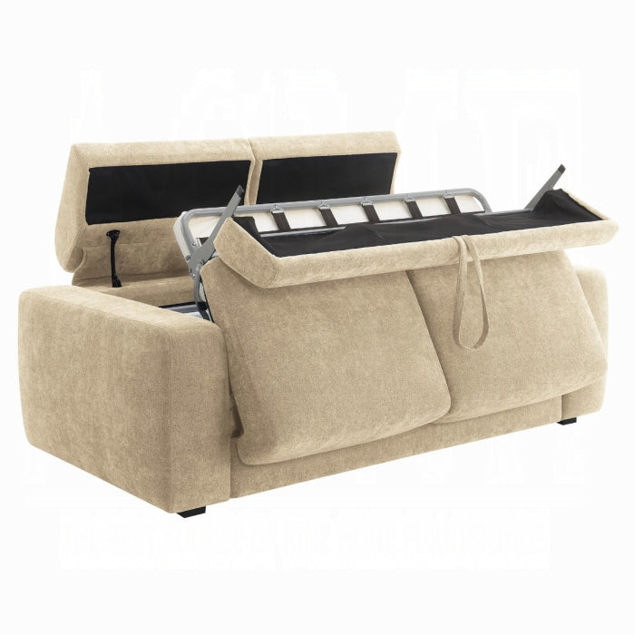 Chesney Beige Chenille Fabric Sleeper Sofa Bed – LV07064
