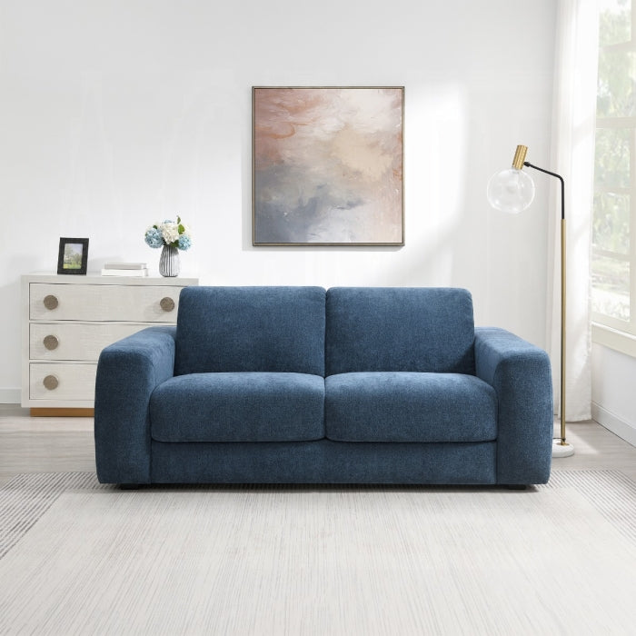 Chesney Dark Blue Chenille Fabric Sleeper Sofa Bed – LV07065