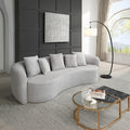 Barasa Grey Fabric Compressed Sofa with Curved back and arms – LV07150