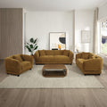Acme Lennox Brown Chenille Fabric Rounded Back Sofa and Love Seat Set – LV07530-31