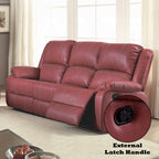 Acme LV52150-51 2 pc Zuriel red leather gel sofa and love seat set with recliner ends