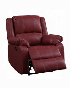 Acme LV52150-51 2 pc Zuriel red leather gel sofa and love seat set with recliner ends