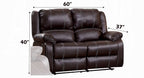 Acme LV52280-81 2 pc Zuriel brown leather gel sofa and love seat set with recliner ends