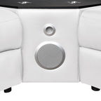 Nova Ice Faux Leather Power Motion Sectional Sofa with Pop-Up Bar, Refrigerator, Bluetooth & LED – Nova-ice-SECT