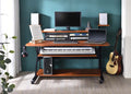 Acme OF00990 Inbox zero denah Annette cherry and black finish gaming table station music studio desk