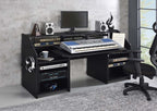 Acme OF00993 Inbox zero denah Annette black finish wood gaming table station music studio desk