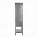 Acme OF02406 Brancaster ogden aluminum metal frame with rattan insert doors bookcase