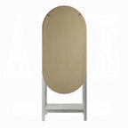 Acme OF02406 Brancaster ogden aluminum metal frame with rattan insert doors bookcase