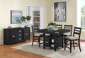 VH-2800-5PC 5 pc Gracie oaks palermo black wire brush finish wood counter height dining table set