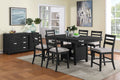 VH-2800-7PC 7 pc Gracie oaks palermo black wire brush finish wood counter height dining table set