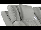 3 pc Electra grey faux leather power motion sectional sofa with massagers and LED , USB charging, LEDS , cup holders