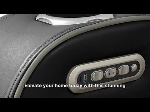 3 pc Fortuner black faux leather power motion sectional sofa with massagers and LED , Wireless charging, cup holders Bluetooth speakers