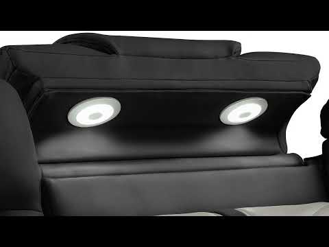 Cruiser Black Grey Two-Tone Faux Leather 2-Pc Power Motion Sofa