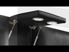 Futura Black Faux Leather Modern Queen Bed with LED Lighting, Wireless Charging & Nightlights – Matrix