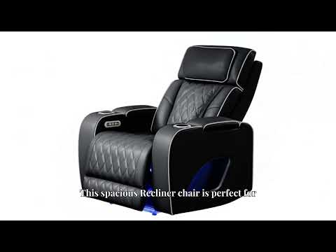 2 pc Fortuner black faux leather power motion sofa and love seat with massagers , wireless charging, LEDS , cup holders