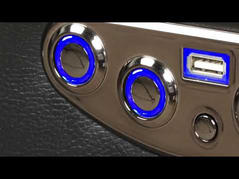 2 pc Benz grey faux leather power motion sofa and love seat with wireless charging, LEDS , cup holders bluetooth speakers