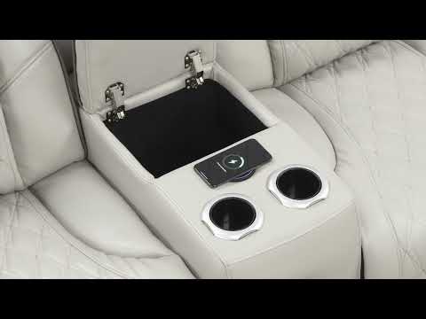 3 pc Fortuner ice faux leather power motion sectional sofa with massagers and LED , Wireless charging, cup holders Bluetooth speakers