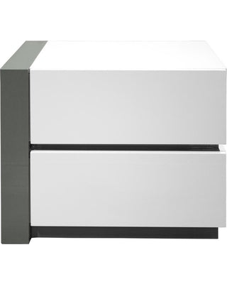 Best Master Seville-NS Seville modern style white lacquer finish wood nightstand