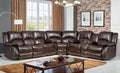 Mc-Ferran SF3593-3PC 3 pc Red barrell studio hattie brown faux leather and recliner ends sectional sofa