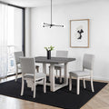 SL3405GY-5PC 5 pc Oberto two tone grey finish wood 48" rectangular transitional dining table set