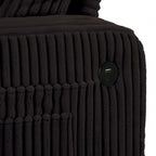 SL6932BK-2PC 2 pc Moretaine black corduroy fabric sofa and love seat set with squared arms cup holders