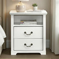 Amble Rustic White 2-Drawer Nightstand – SL7200WH-N