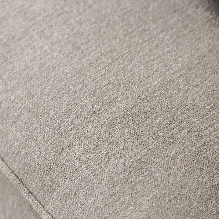 SM1120 2 pc gunnersbury grey chenille fabric "L" shaped sectional sofa set with rounded square arms