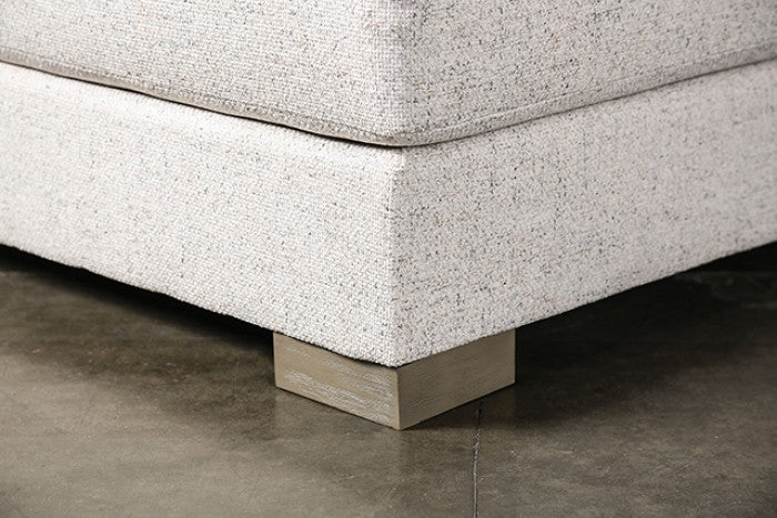 SM1251 2 pc Artesia natural quartzsite woven textured fabric 134" large sectional sofa with chaise