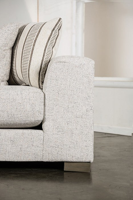 SM1251 2 pc Artesia natural quartzsite woven textured fabric 134" large sectional sofa with chaise