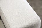 SM1252 2 pc Millburn white woven fabric sectional sofa with wide track arms mulitple throw pillows