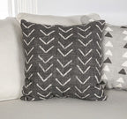 SM1254 2 pc Hyde park grey woven fabric sofa and love seat set multi color throw pillows set back arms