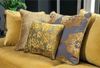 SM2201 2 pc A&J homes studio viscontti gold bella velvet like fabric sofa and love seat set