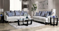 SM2207 2 pc Sisseton light grey chenille fabric sofa and love seat set