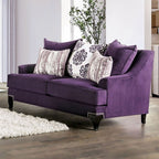 SM2208 2 pc Sisseton purple chenille fabric sofa and love seat set